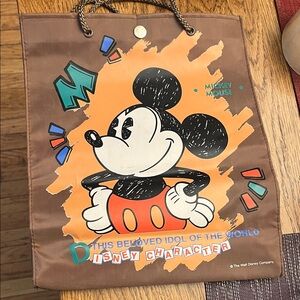 Disney Mickey Mouse Brown and Orange Tote